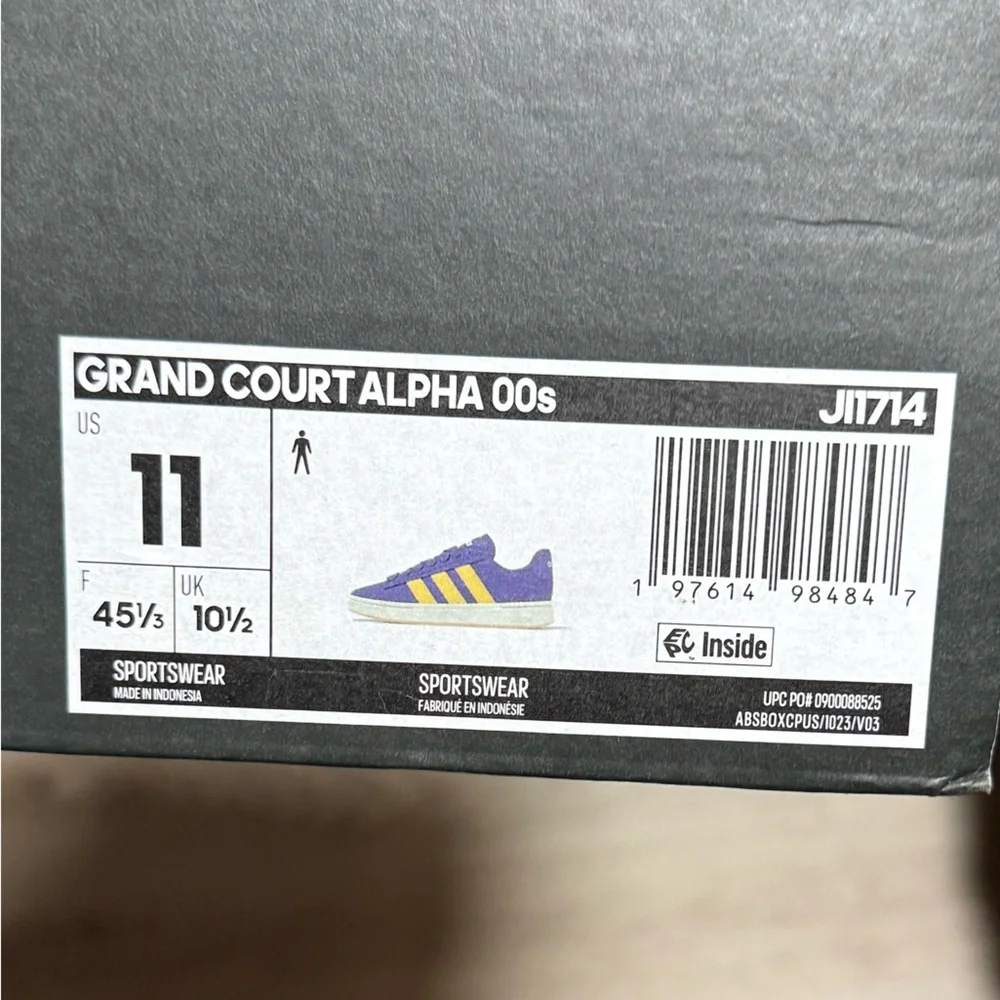 Adidas Blue Sneakers with Yellow Accents